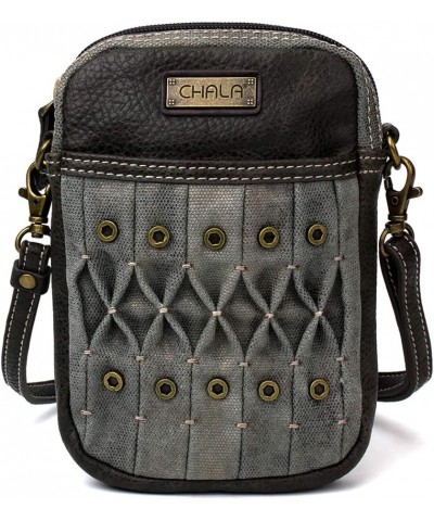 Crossbody Cell Phone Purse | Women's Wristlet Handbags with Adjustable Strap Origami_ Grey $18.69 Wristlets