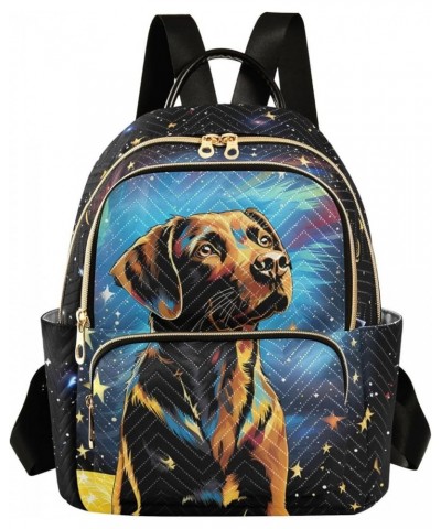 Dog Stars Shine Fashion Travel Backpack for Women Multi Pockets Lightweight Purse for Women-M Multicolor Small $20.64 Backpacks