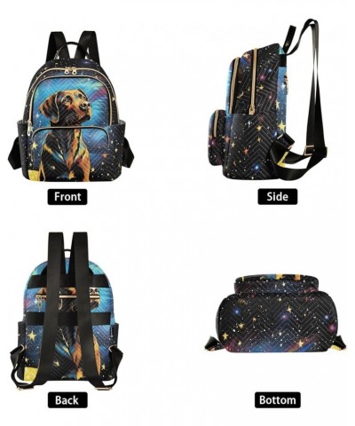 Dog Stars Shine Fashion Travel Backpack for Women Multi Pockets Lightweight Purse for Women-M Multicolor Small $20.64 Backpacks