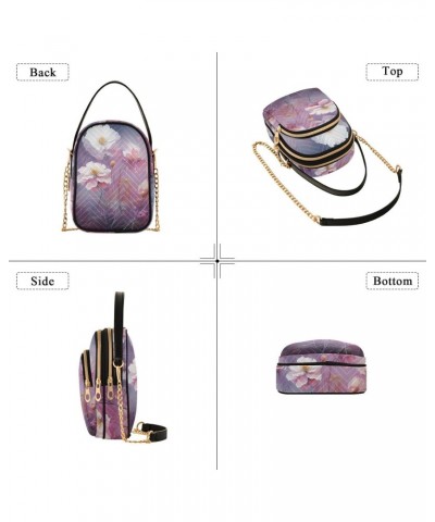 Abstract Daisy Flowers Womens Sling Backpack Crossbody Chain Shoulder Bags Waist Packs Multipurpose Handbags for Travel Shopp...