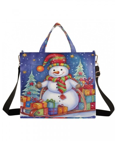 Christmas Snowman Crossbody Bag Women Corduroy Tote Bags Casual Shoulder Handbag Hobo Messenger Bag, S $12.21 Totes