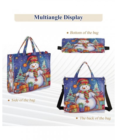 Christmas Snowman Crossbody Bag Women Corduroy Tote Bags Casual Shoulder Handbag Hobo Messenger Bag, S $12.21 Totes