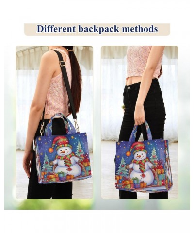 Christmas Snowman Crossbody Bag Women Corduroy Tote Bags Casual Shoulder Handbag Hobo Messenger Bag, S $12.21 Totes