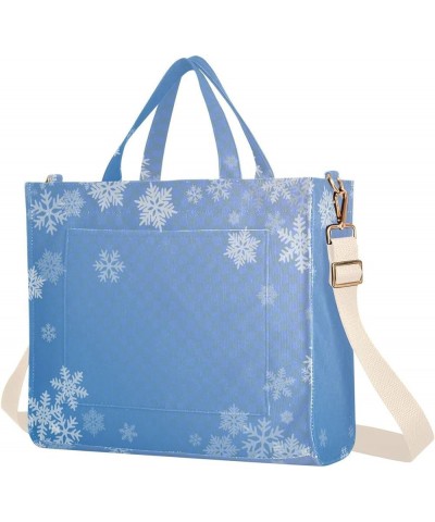 Snowflake Flying Women's Tote Handbags Top Handle Satchel Shoulder Bag Crossbody Bag for Office Travel M $14.52 Totes