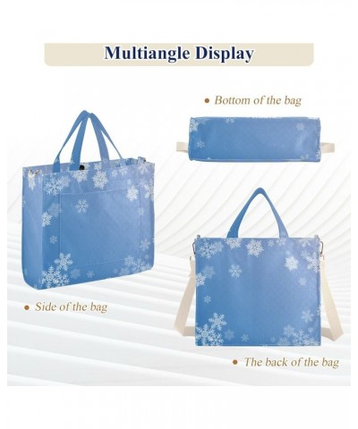 Snowflake Flying Women's Tote Handbags Top Handle Satchel Shoulder Bag Crossbody Bag for Office Travel M $14.52 Totes