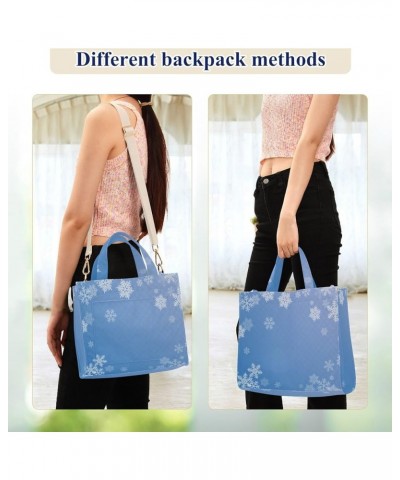 Snowflake Flying Women's Tote Handbags Top Handle Satchel Shoulder Bag Crossbody Bag for Office Travel M $14.52 Totes