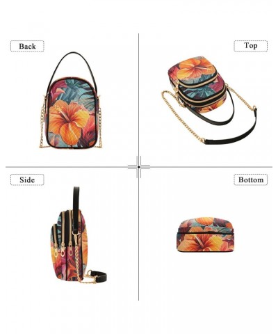 Lily Flowers Orange Womens Sling Backpack Crossbody Chain Shoulder Bags Waist Packs Multipurpose Handbags for Travel Shopping...