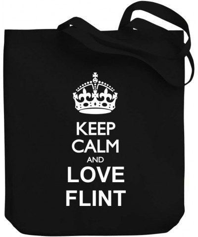 Keep calm and love Flint Canvas Tote Bag 10.5" x 16" x 4 $18.80 Totes