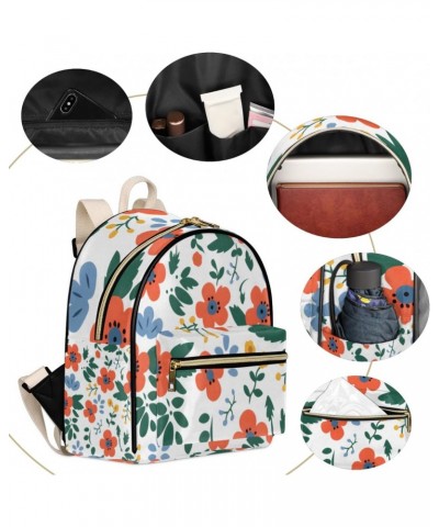 Flower Printed Backpack Purse for Women PU Leather Lightweight Ladies Shoulder Fashion Satchel Bags Travel Casual Daypack $23...