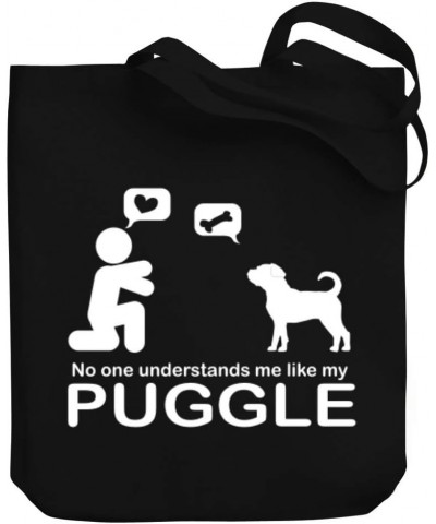 NO ONE UNDERSTANDS ME LIKE MY Puggle Canvas Tote Bag 10.5" x 16" x 4 $18.80 Totes