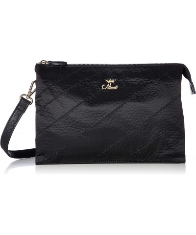 Nibaru 310022 Shoulder Bag, Polyester x PVC Black (Black 19-3911tcx) $24.98 Shoulder Bags