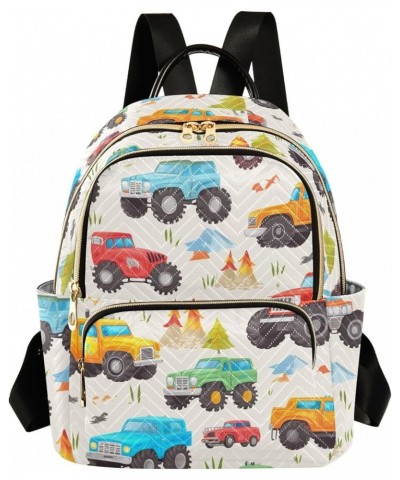 Carnival Mardi Gras Masquerade Quilted Backpacks Casual Backpack Cute Backpacks for Travel Colorful Trucks Medium $15.74 Back...