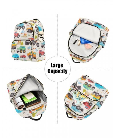 Carnival Mardi Gras Masquerade Quilted Backpacks Casual Backpack Cute Backpacks for Travel Colorful Trucks Medium $15.74 Back...