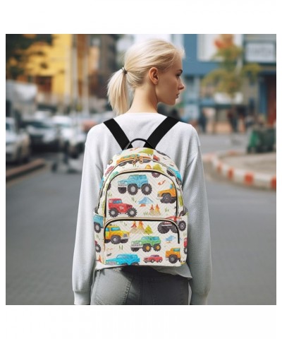 Carnival Mardi Gras Masquerade Quilted Backpacks Casual Backpack Cute Backpacks for Travel Colorful Trucks Medium $15.74 Back...