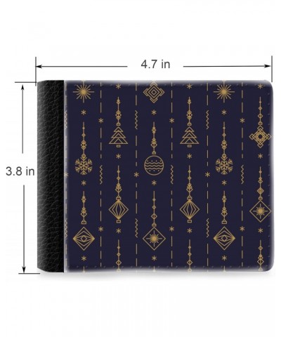 Unique Desige Pattern - Toy - ball, snowflake, tree art deco line style, Slim Front Pocket Wallet Billfold RFID Blocking $11....