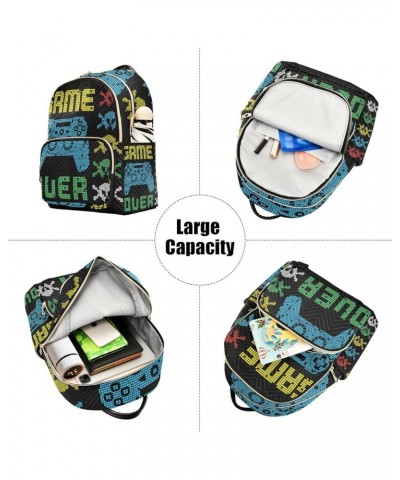 Women Backpack Game Controller Vintage Anti-Theft Travel Backpack with Luggage Belt Lightweight Handbag Lady Purse Roomy Doub...