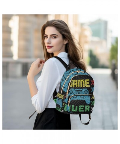 Women Backpack Game Controller Vintage Anti-Theft Travel Backpack with Luggage Belt Lightweight Handbag Lady Purse Roomy Doub...