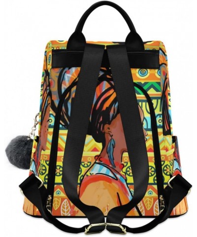 Beautiful Ethnic African Woman Backpack Purse for Women Anti-theft Fashion Ladies Back Pack Casual Travel Bag $23.19 Backpacks