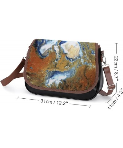 Printed Crossbody Bags Women City Leather Shoulder Bag Satchel Hobo Bags Trendy Woman Abstract Sunflower Color3 $26.34 Hobo Bags