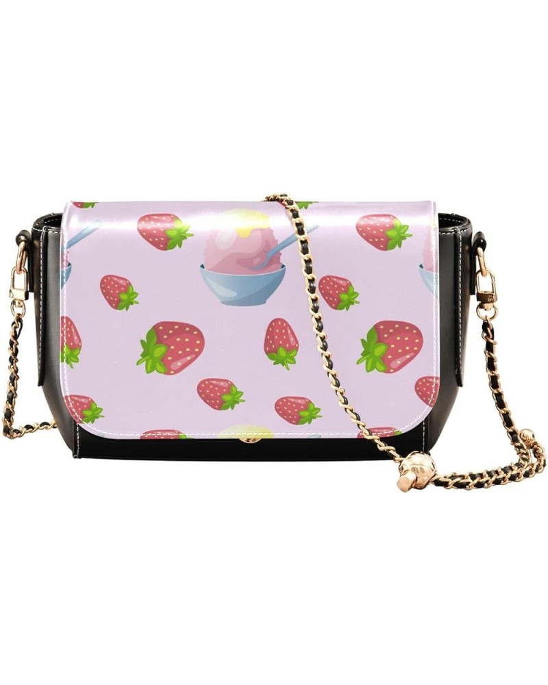 Sweet Dessert Cake Women's Crossbody Handbags, PU Leather Flap Crossbody Bags, Women's Shoulder Handbag Purse Style20 $16.80 ...