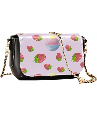 Sweet Dessert Cake Women's Crossbody Handbags, PU Leather Flap Crossbody Bags, Women's Shoulder Handbag Purse Style20 $16.80 ...