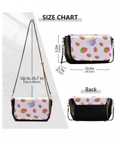 Sweet Dessert Cake Women's Crossbody Handbags, PU Leather Flap Crossbody Bags, Women's Shoulder Handbag Purse Style20 $16.80 ...