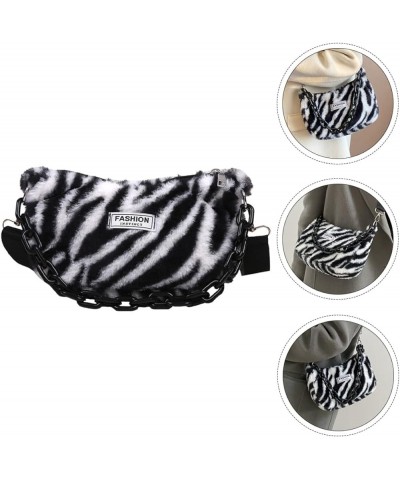 2pcs Underarm Bag Zebra-stripe Bag Travel Handbags for Women Crossbody Sling Bag Womens Crossbody Black $7.59 Crossbody Bags