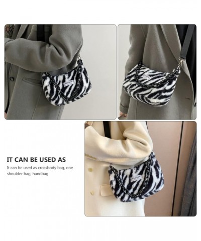 2pcs Underarm Bag Zebra-stripe Bag Travel Handbags for Women Crossbody Sling Bag Womens Crossbody Black $7.59 Crossbody Bags