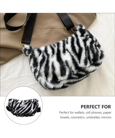 2pcs Underarm Bag Zebra-stripe Bag Travel Handbags for Women Crossbody Sling Bag Womens Crossbody Black $7.59 Crossbody Bags