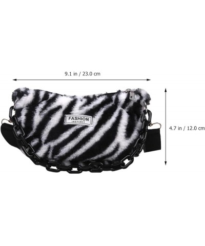 2pcs Underarm Bag Zebra-stripe Bag Travel Handbags for Women Crossbody Sling Bag Womens Crossbody Black $7.59 Crossbody Bags