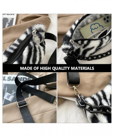 2pcs Underarm Bag Zebra-stripe Bag Travel Handbags for Women Crossbody Sling Bag Womens Crossbody Black $7.59 Crossbody Bags