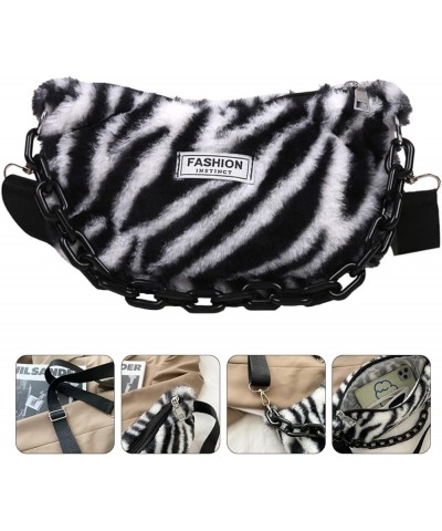 2pcs Underarm Bag Zebra-stripe Bag Travel Handbags for Women Crossbody Sling Bag Womens Crossbody Black $7.59 Crossbody Bags