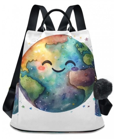 Adorable Earth Backpack for Women, Fashion Anti Theft Casual Daypack Shoulder Bag Purse for Travel Work 15 inches $16.40 Back...