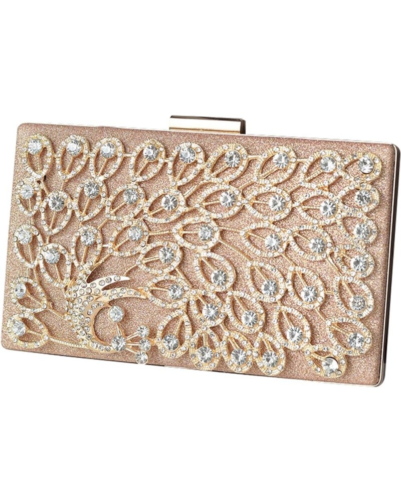 Shiny Evening Bag for Womens Peacock Rhinestones Purses and Handbags Classic Clutch Crossbody Shoulder Bags Pink $26.31 Eveni...