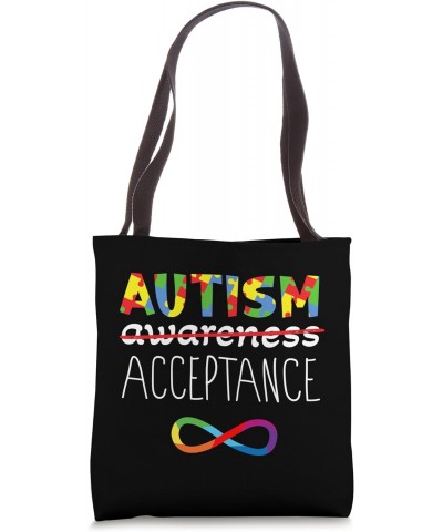 Autism Shirt - Wear Red Instead - Acceptance Puzzle Tote Bag $11.76 Totes