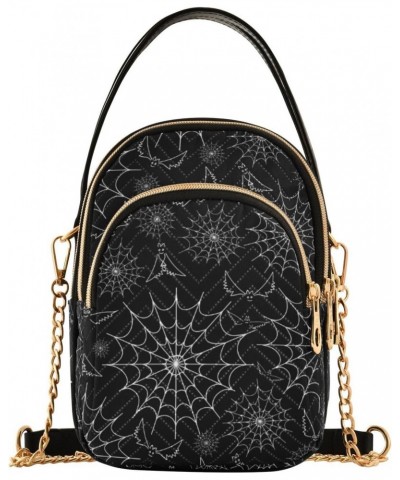 Halloween Cell Phone Purse Spider Cobweb Bat Cute Crossbody Handbag Durable Shoulder Bag Sturdy Travel Pouch Compact Chic Bag...