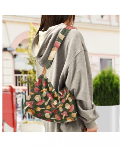 Women Boho Handbag Mushroom Maple Underarm Bag Tote Bag Shoulder Bag Crossbody Bag Fluffy Cell Phone Purse Lady Travel Pouch ...