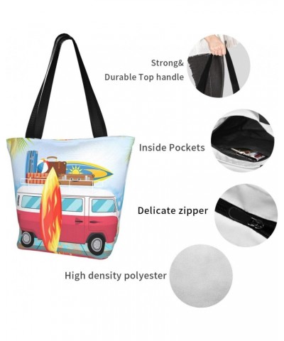 Shoulder Bag Seaside Beach Car Camping Casual Multipurpose Handbag For Women Girls $12.54 Totes