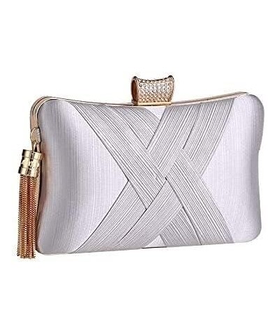 Evening Bag Both Side Sparkly Bag， Tassel Craft Women's Hand-Held Party Bag Evening Bag (Color : Gold) Silver $22.66 Evening ...