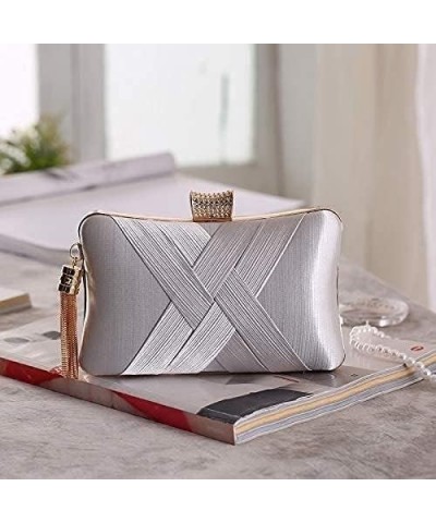 Evening Bag Both Side Sparkly Bag， Tassel Craft Women's Hand-Held Party Bag Evening Bag (Color : Gold) Silver $22.66 Evening ...