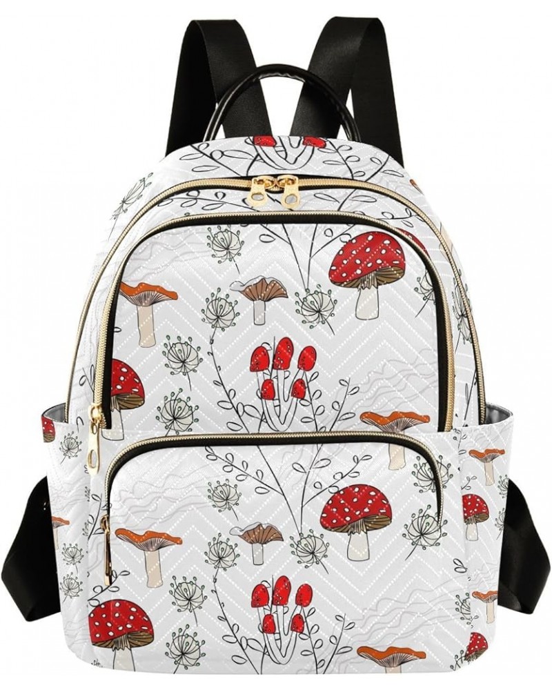 Small Backpack for Women Travel Bag Red Mushroomsbranches Daypack Purse Fashion Shoulder Bag Rucksack Medium B54 $10.40 Backp...