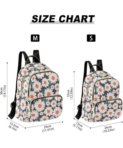 Floral Daisy Casual Fashion Polyester Travel Rucksack Shoulder Bag Color Medium $20.34 Backpacks