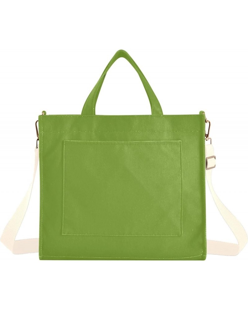 Green Hand Bag Small Handbag Corduroy Work Bags for Women Tote Corduroy Tote Bag Birthday Bag Olive Drab $10.12 Totes