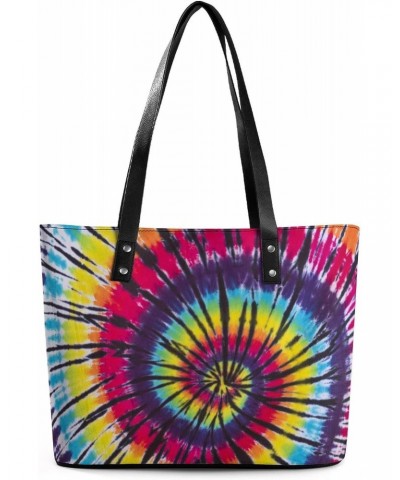 Womens Handbag Tie Dye Leather Tote Bag Top Handle Satchel Bags For Lady $15.40 Totes