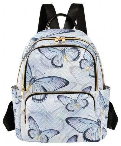 Women Backpack Watercolor Retro Butterfly Anti-Theft Travel Backpack with Luggage Belt Lightweight Handbag Lady Purse Roomy D...