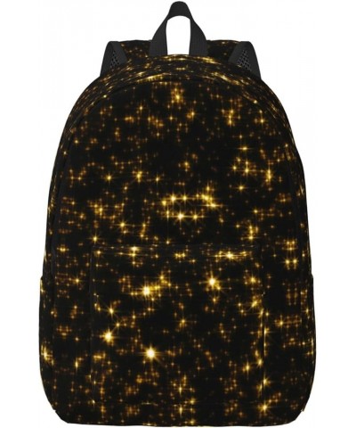 Black And Gold Wallpaper Print Unisex Canvas Backpack Cute Backpack For Travel Sports Casual Aesthetic Backpack Black Medium ...