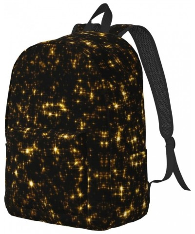 Black And Gold Wallpaper Print Unisex Canvas Backpack Cute Backpack For Travel Sports Casual Aesthetic Backpack Black Medium ...