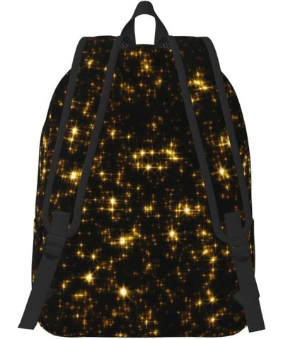 Black And Gold Wallpaper Print Unisex Canvas Backpack Cute Backpack For Travel Sports Casual Aesthetic Backpack Black Medium ...