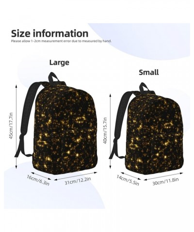 Black And Gold Wallpaper Print Unisex Canvas Backpack Cute Backpack For Travel Sports Casual Aesthetic Backpack Black Medium ...