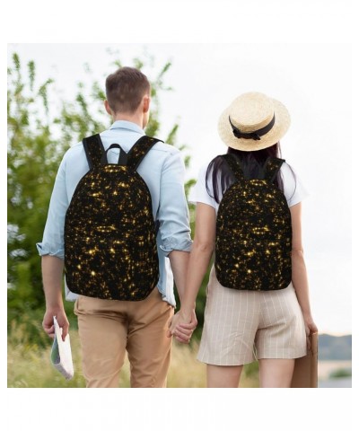 Black And Gold Wallpaper Print Unisex Canvas Backpack Cute Backpack For Travel Sports Casual Aesthetic Backpack Black Medium ...